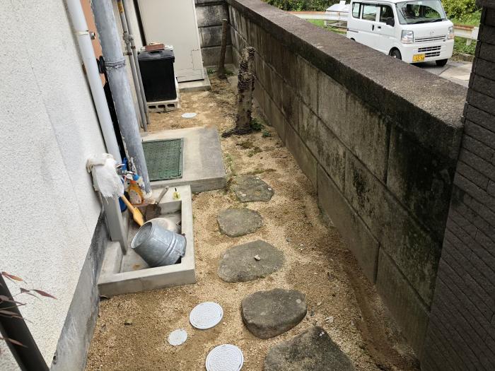 広島市毘沙門台で外構工事を行いました。